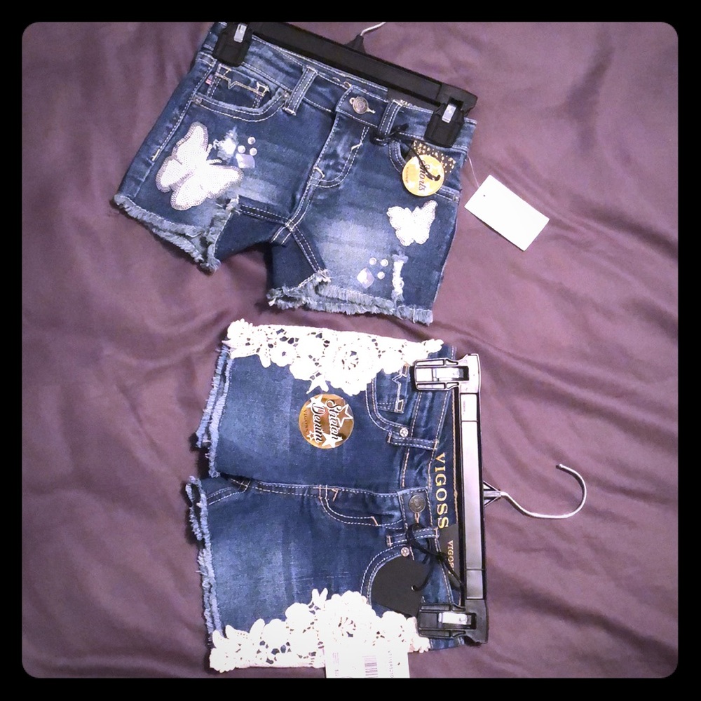 Lot of 2 Vigoss stretch denim shorts - Sz 3t